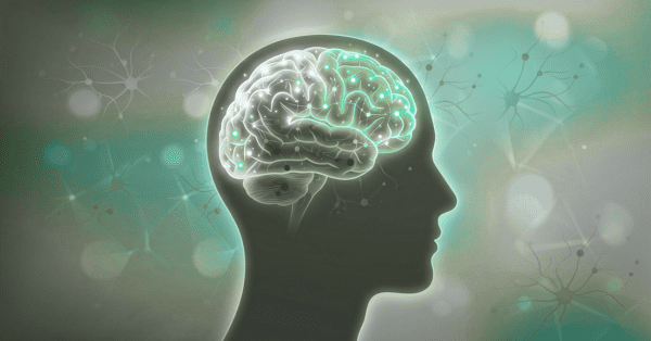 Brain mapping illustration showing neural activity related to focus issues